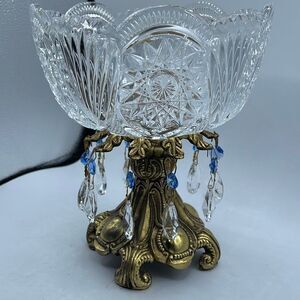 Hollywood Regency Style Lead Crystal Hofbauer Northern Germany Compote.